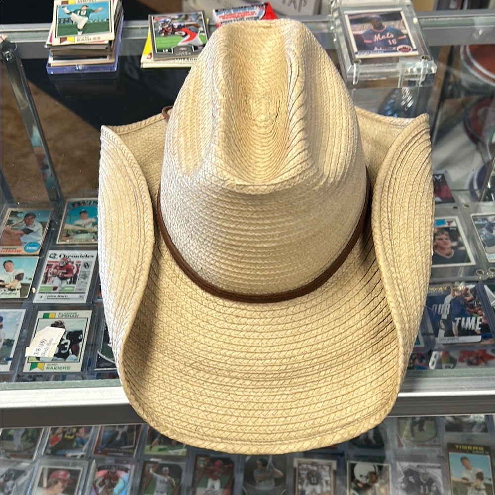 NEW SUN BODY Tan Straw Cowboy Hat